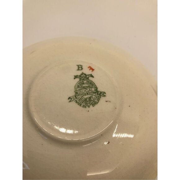 2 VINTAGE CROWN DUCAL WARE DEMI-TASSE TEA CUPS & SAUCERS - ENGLAND "ATLANTA" - Picture 14 of 16